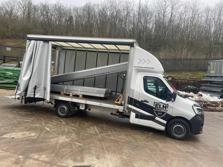 ELH Haulage curtain-sided van carrying a secured load